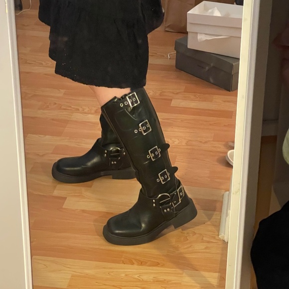 FAUX LEATHER BIKER BOOTS - Picture 4 of 5